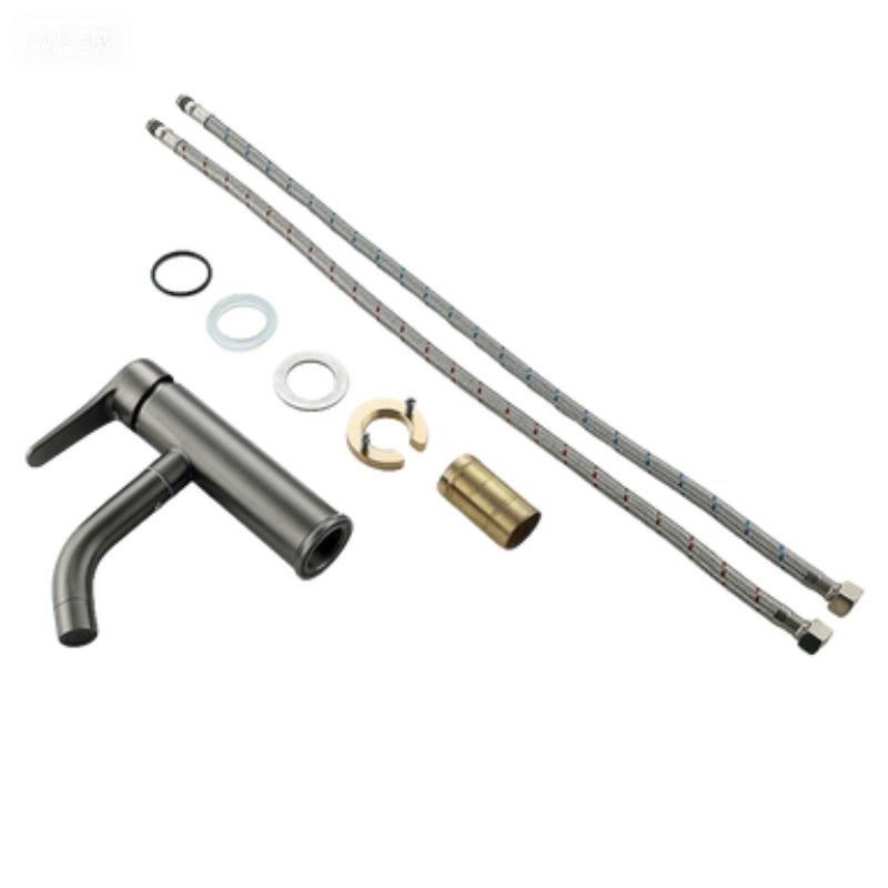 1pcs 304 Stainless Steel Basin Faucet Basin Sink Universal Rotating Splash Proof Water-saving Faucet Household Bathroom Faucet