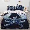 Dragon 3D Cartoon Comforter Bedding Set,Duvet Cover Bed Set Quilt Cover Pillowcase,King Queen Size Bedding Set for Adult Child