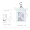 3 Inch PU Leather Photocard Holder Angel Wing Star Photo Card Case Campus Card Protection Badge Card Display Holder Card Pouch