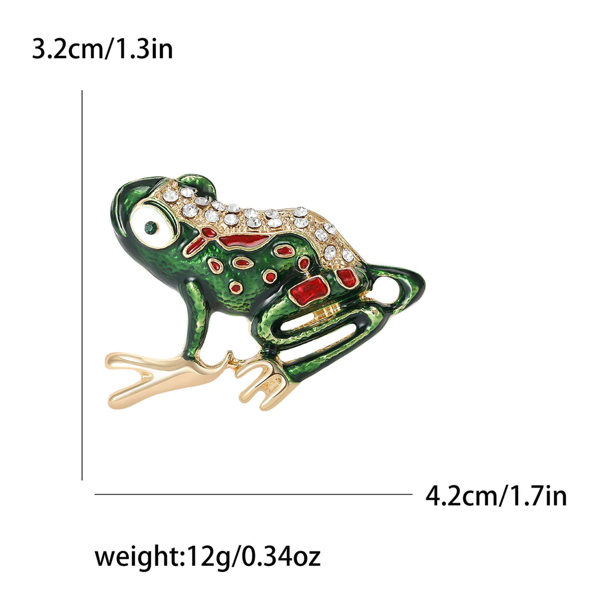 

Милая индивидуальная креативная брошь зеленая масляная капля лягушка животное бриллиантовая брошь