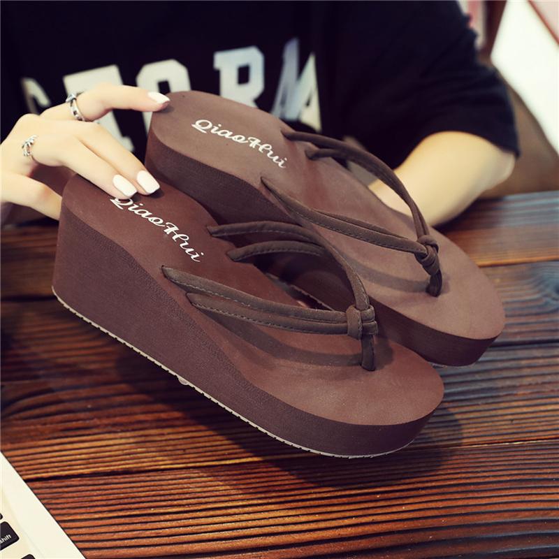 Fashion Mazefeng Summer Women Flip Flops Casual Sequins Anti-Slip Slippers Beach Flip Flat Sandals Beach Open Toe Shoes for Ladies Shoes