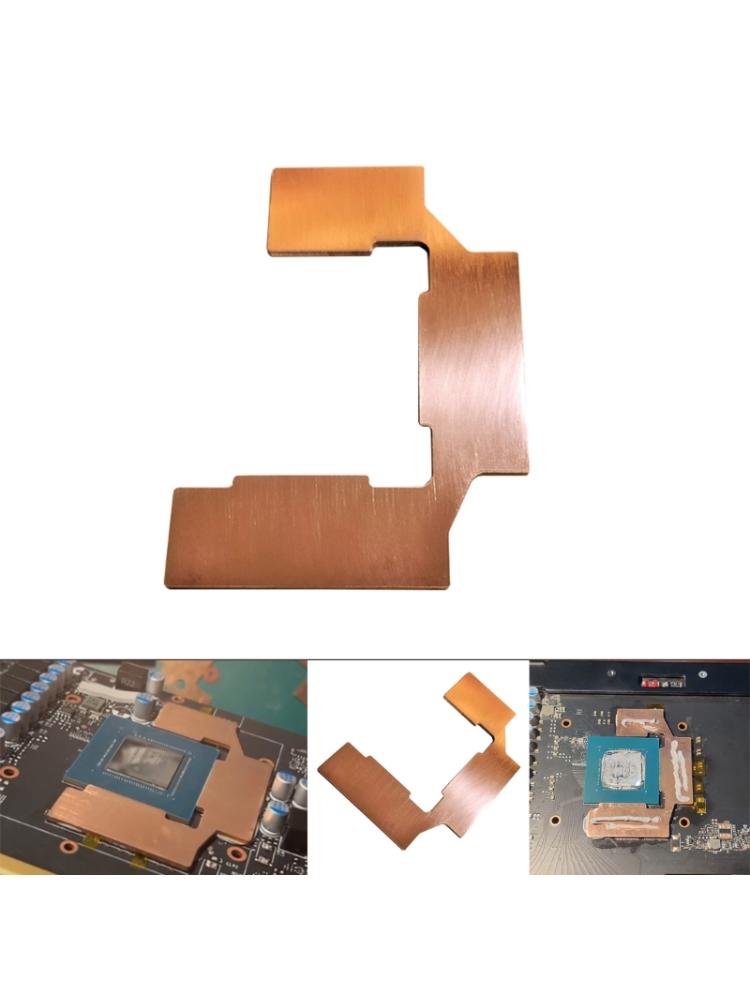 GPU M Copper Heat Sink For Diator Memory Miner 3060ti 3070ti GPU 15-40 Degree Thermal Pad