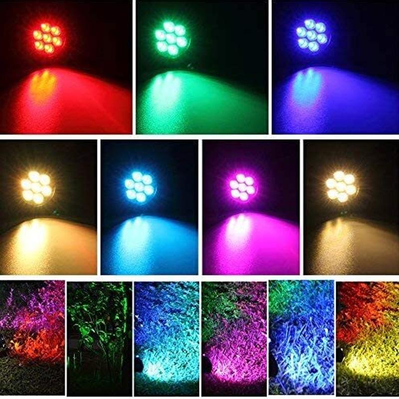 7LED Solcelle Spotlys Justerbar Lysstyrke Vanntett Solcelle Spotlight Lys Landskap Hage Vegglys Utendørs Dekor Belysning