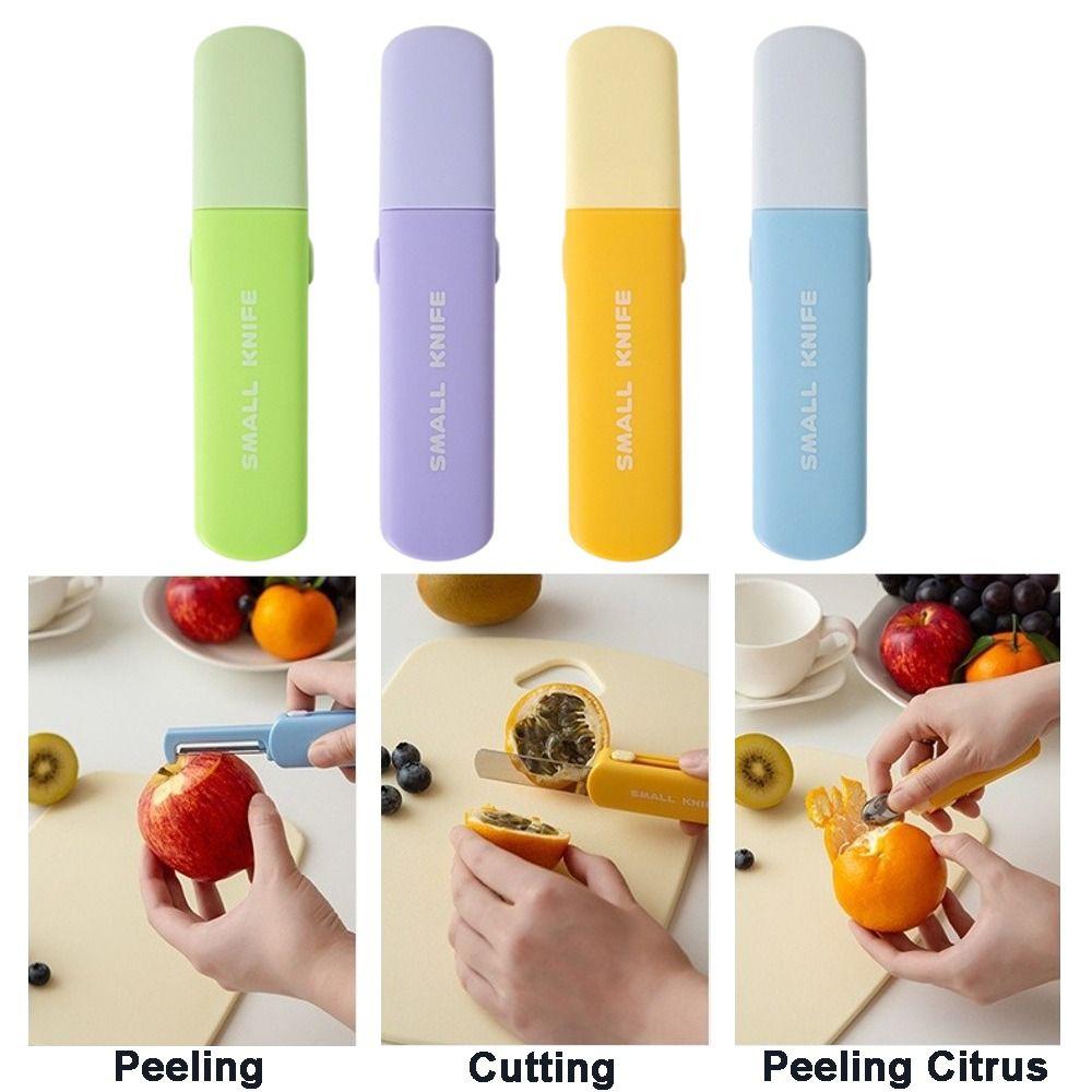 Stainless Steel blades Fruit Peeling Tool Folding Design Multi-Functional Peeler Kitchen Use