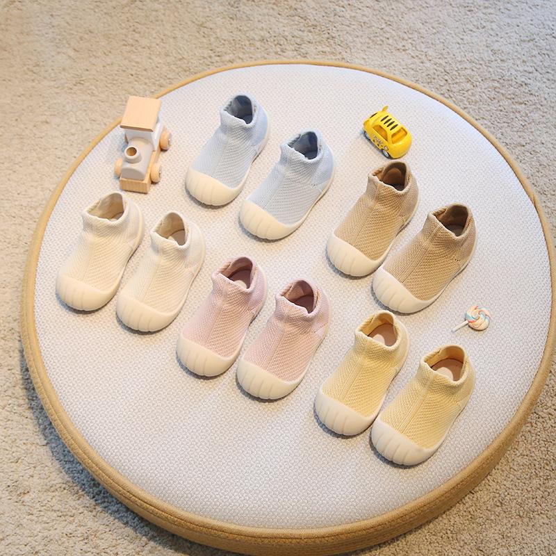 New Autumn/Winter Mid-Calf Non-Slip Baby Walking Socks - Korean Style, Anti-Drop Design for Toddlers