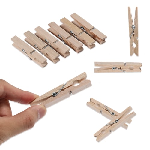 JABINCO Wooden Clothespins, Approximately 2-7/8 Inches Long, Pack of 50