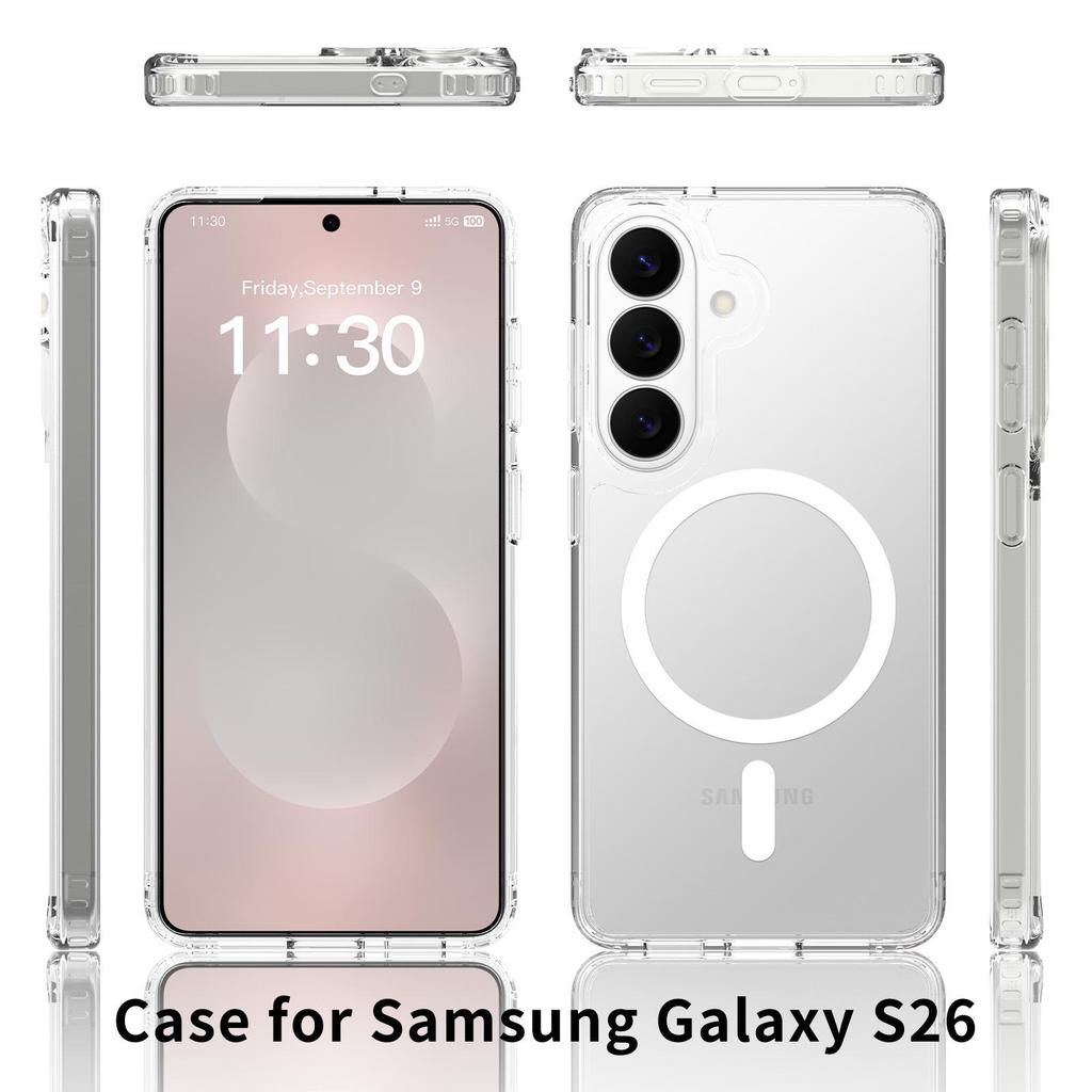 Scratch-Resistant Magnetic Transparent Case for Samsung S26 Ultra/S25 Plus - Drop-Proof Protective All-Inclusive Cover A57