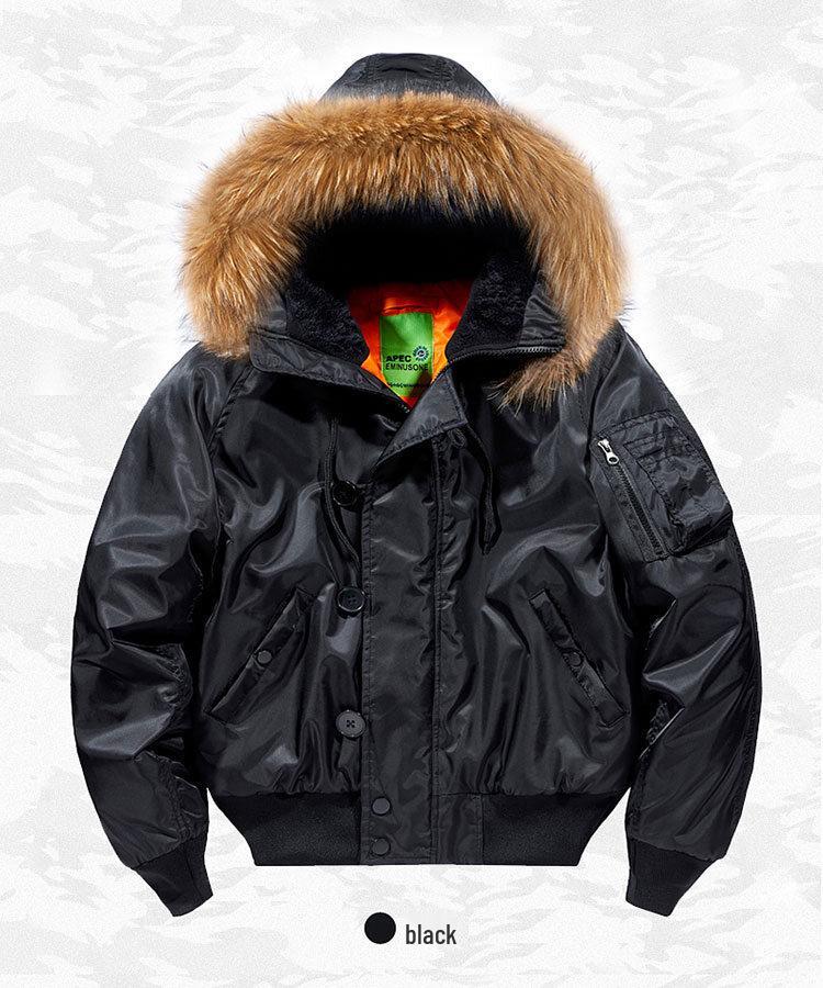 Men's Autumn-Winter Hooded Casual MA1 Air Force Pilot Jacket