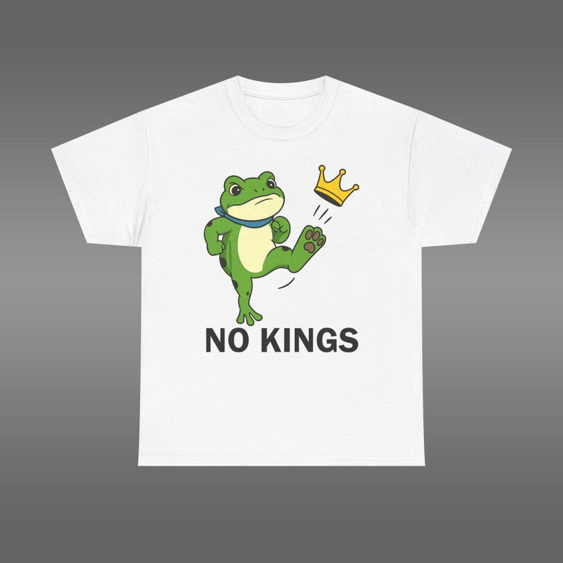 No Kings Shirt Men Women Portland Frog Protest TShirt High Quality Cotton Cartoons Fashion  Printed Tshirt Tops Allmatch