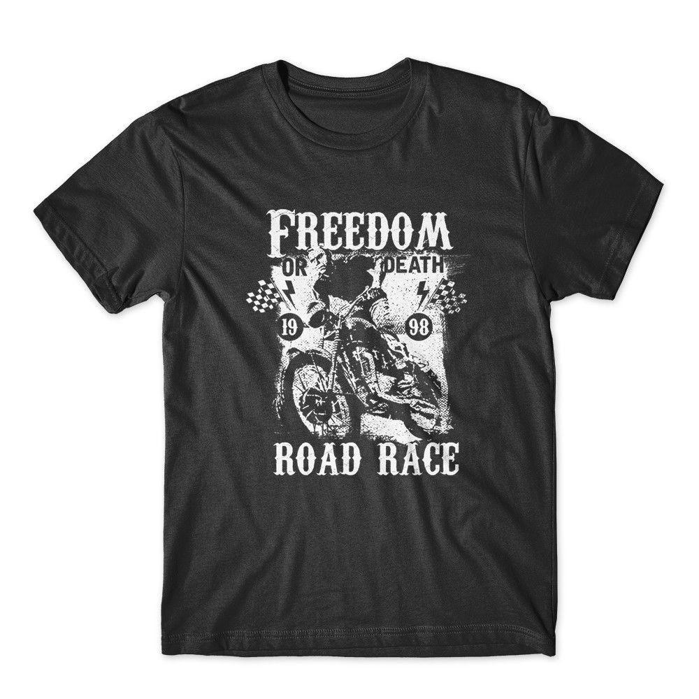 

Flat Design Freedom or Death T-Shirt. 100% Cotton Premium Tee NEW L