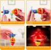 Light Up Spinning Tops Luminous Colorful Top Ejection Toy Classic Gyroscope Novelty Bulk Toys Party Favors For Kids Children