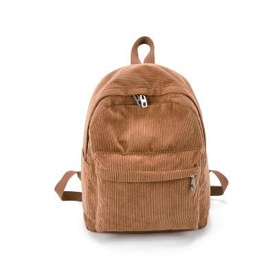 Corduroy Backpack Fashi Women School Backpack Pure Color Women Backpack Teenger Girl School Bags Female Mochila Bagpack Pack
