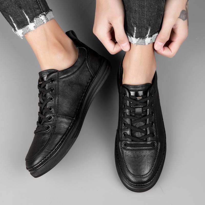 Luxury Brand Mens Casual Shoes Genuine Leather Man Sneakers Non-Slip Comfort Flats Leisure Walk Male Footwear New Outdoor Shoes