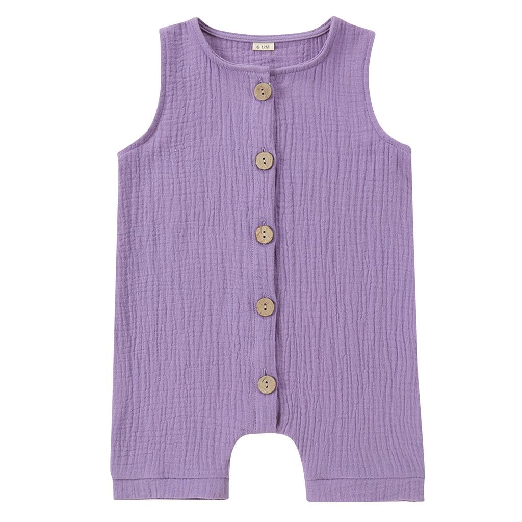 Summer Children's Casual And Fashionable Boys' And Girls' One-piece, Round-neck, Sleeveless Solid-color Haha Clothes