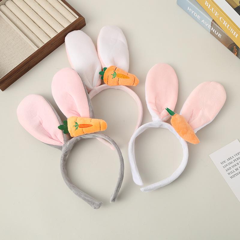 Cute Cartoon Rabbit Carrot Ear Headband - Autumn/Winter Hair Accessory
