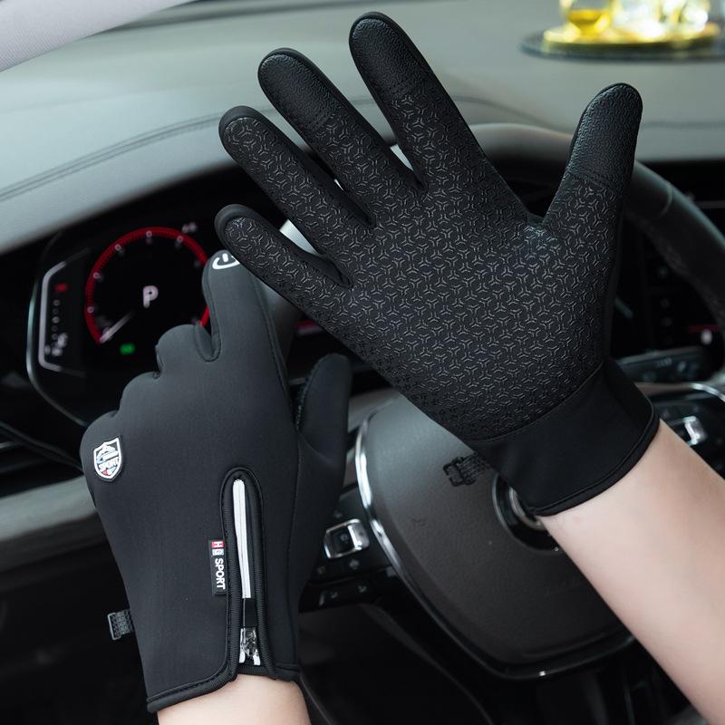 New Men's and Women's Thermal Gloves, Wind-resistant and Cold-proof Full-finger Touch-screen Gloves