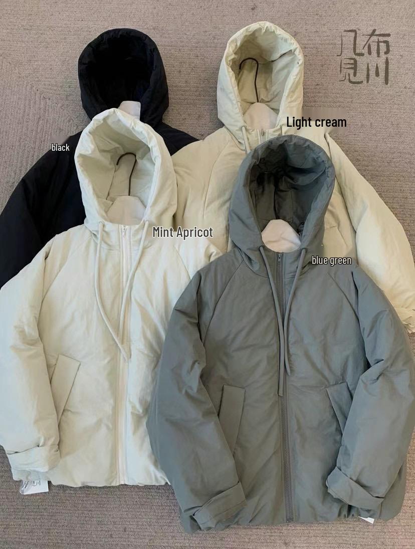 

Jibu Jianchuan Зимняя серия Куртка пуховая повседневная большого размера с капюшоном Mint Almond