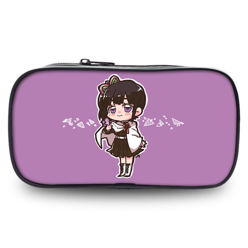 Cute Demon Slayer Pen Pouch Large Capacity Oxford Fabric Versatile Pencil Bag