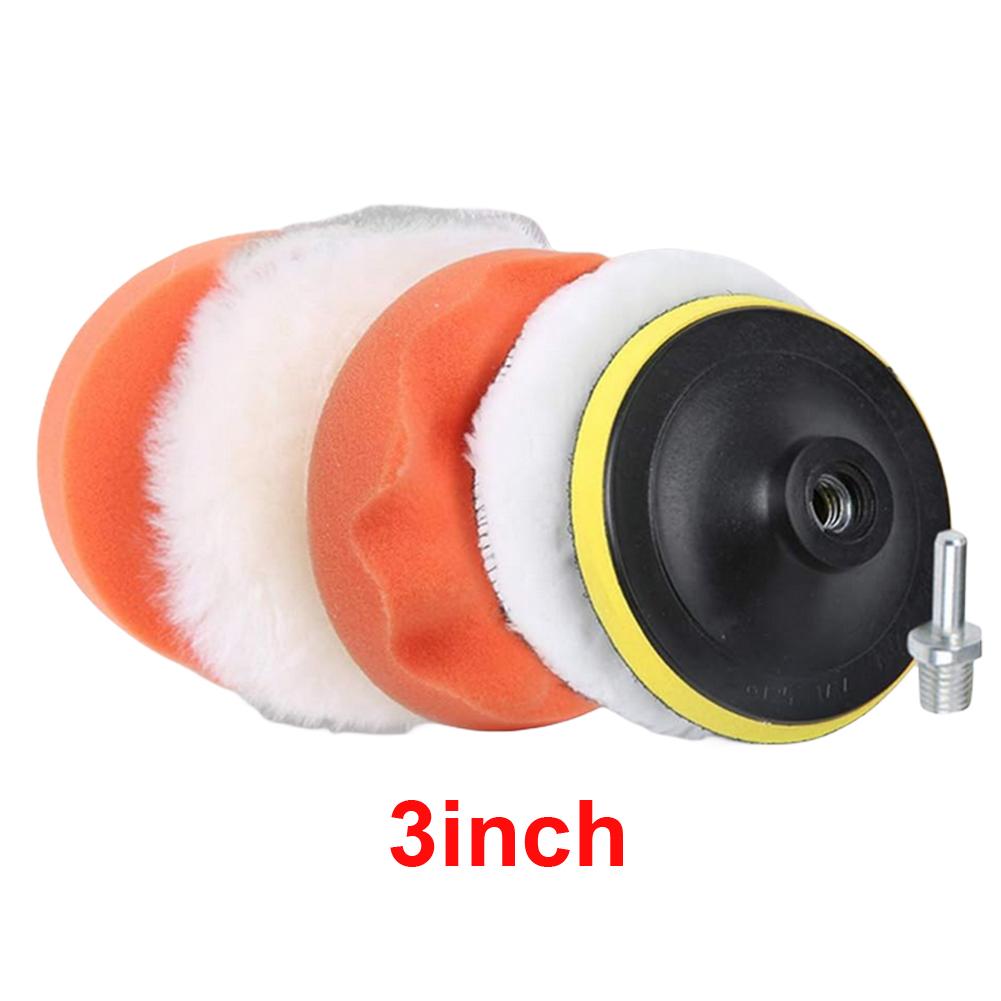 3/4/5 Inch Car Polishing Sponge Pads Kit Drill Car Polisher Wool Polishing Machine Wax Pad Foam Pad Buffer Kit for Auto Cleaning