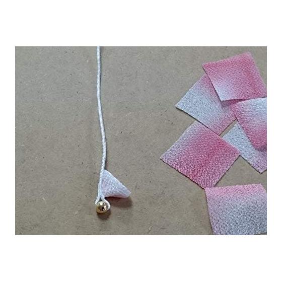 Kanzashi Craft Kit - Pink Double Flower with Wisteria Tassel - Tsumami Zaiku (Maru Tsumami & Ken Tsumami Techniques) - Luxurious Black Plated