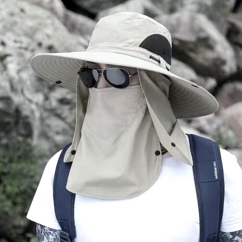 Letní Pánské a Dámské Outdoor- Klobouky do culíku Síťovina Prodyšný krém na opalování Rybářský klobouk Brim- Klobouk proti horolezectví