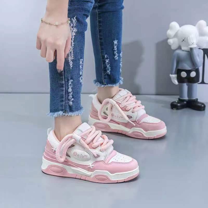 

Модная пара Модные кроссовки на платформе Мужские Женские Нескользящие Удобные лоферы Обувь На плоской подошве Дышащая Повседневная обувь Сандалии Женские 44 розовый