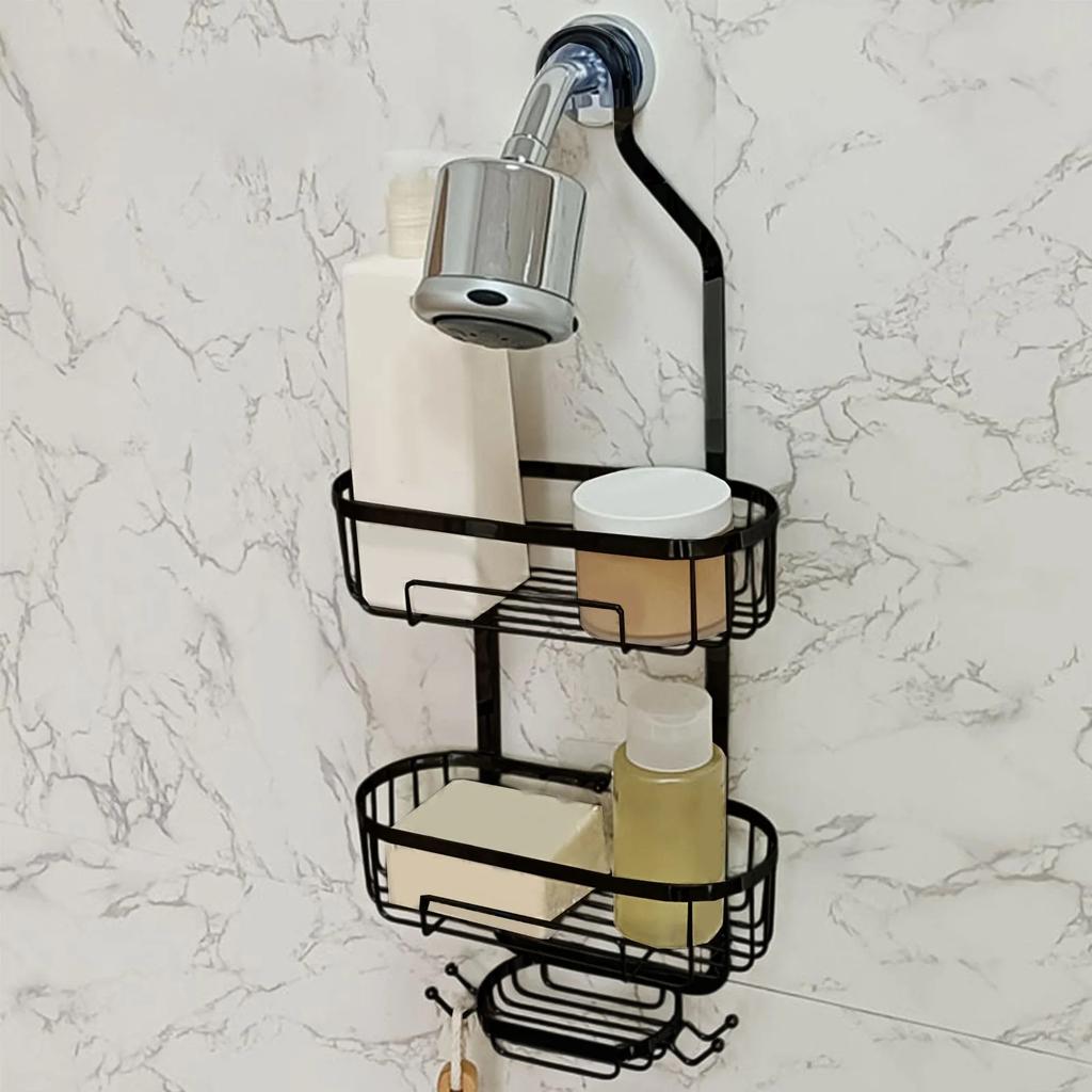Bathroom Shower Hanging Rack,Stainless Steel Over Shower Head Caddy,Multifunctional Shower Rack For Storage Of Bath Products,Soap,Towels,Toiletries