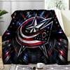 Blue Jackets Blanket Flannel Throw for Sofa, Travel, Camping, Livingroom, Office, Chair and Bed Soft and Warm Holiday Birthday Gifts