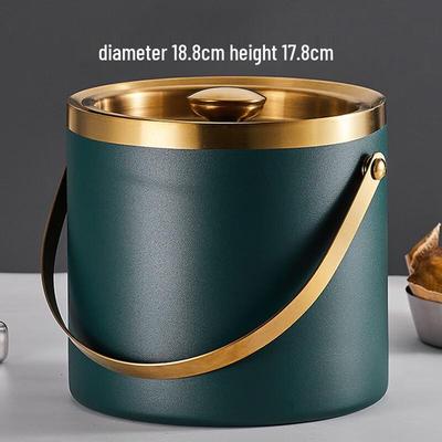 Stainless Steel Double-Layer Ice Bucket