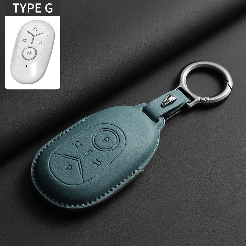 

Leather Car Key Case Cover For Geely Geome Galaxy Light Star Wishes Exploration Youth Version Emgrand X7 Ex7 Coolray