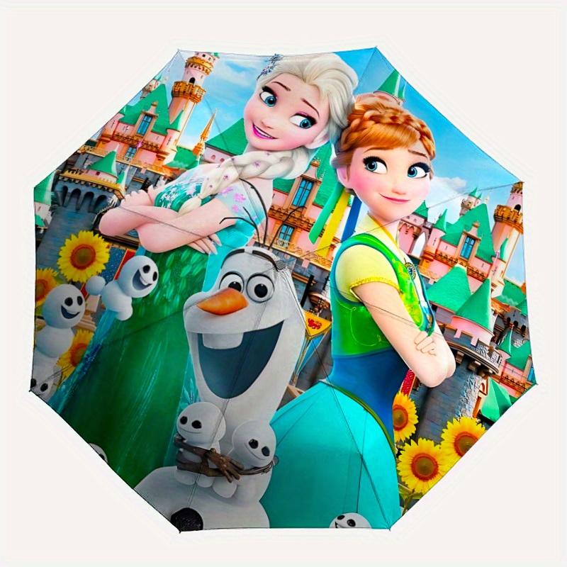

1pc Frozen Automatic Folding Umbrella - Portable Foldable Design with 8 Ribs, Durable Plastic & Iron Frame, Outdoor Umbrella yy250731065