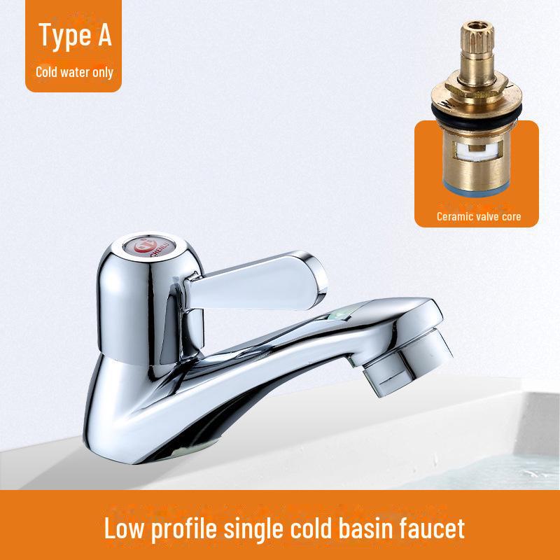 98 Single Cold Water Faucet for Wash Basin - Quick Open 4 Points Pedestal Design