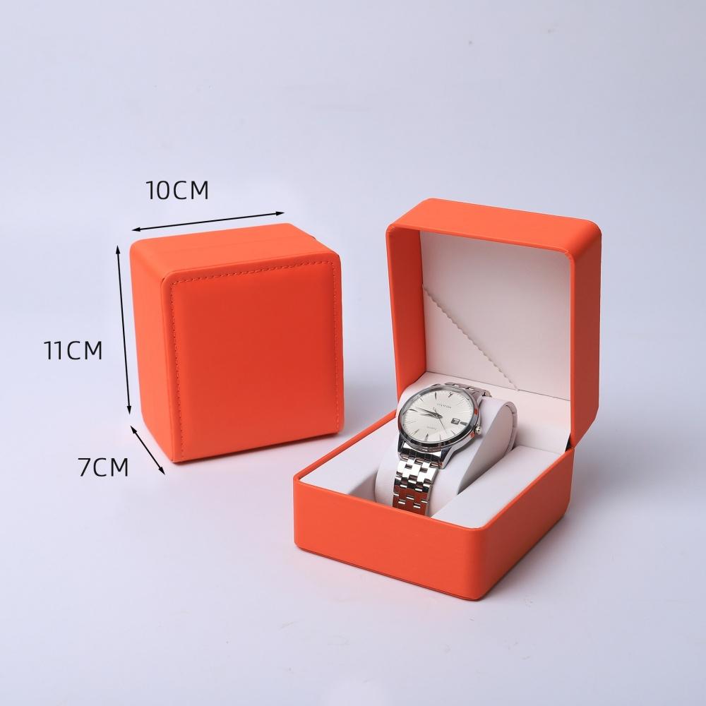 Fashion Watch Box for Women Men Single Wristwatch Gift Box PU Leather Watch Display Holder Case Jewelry Accessories