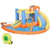 5 In 1 Bouncy Castle for Children, Inflatable Bounce House with Dual Slides, Pool, Climbing Wall, Water Cannons, Blower