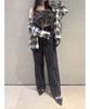 Lily Brown Flannel Shirt Black Women's LWFB251010,