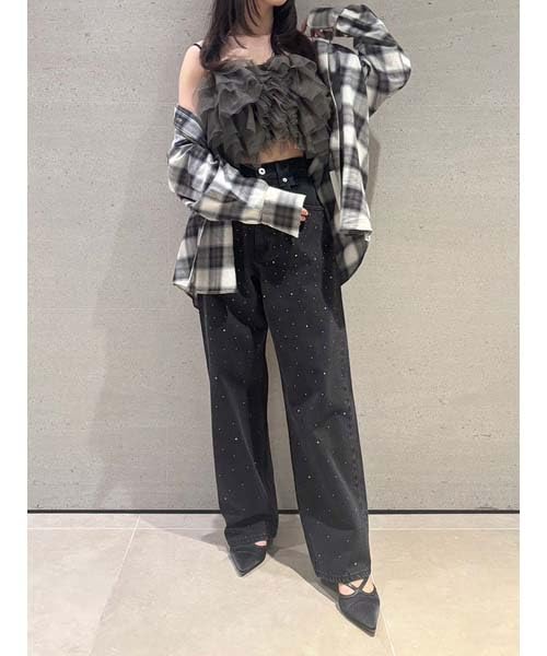 Lily Brown Flannel Shirt Black Women's LWFB251010,