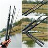 Portable 4 Section 5 Section Fishing Rod 1.8m 2.1m Carbon Fiber Fishing Rod Spinning Rod Carp Fishing Tackle