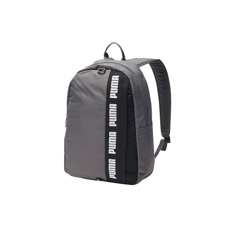 New PUMA Fabric Backpack Regular Unisex Gray Black Multicolor 076622-03