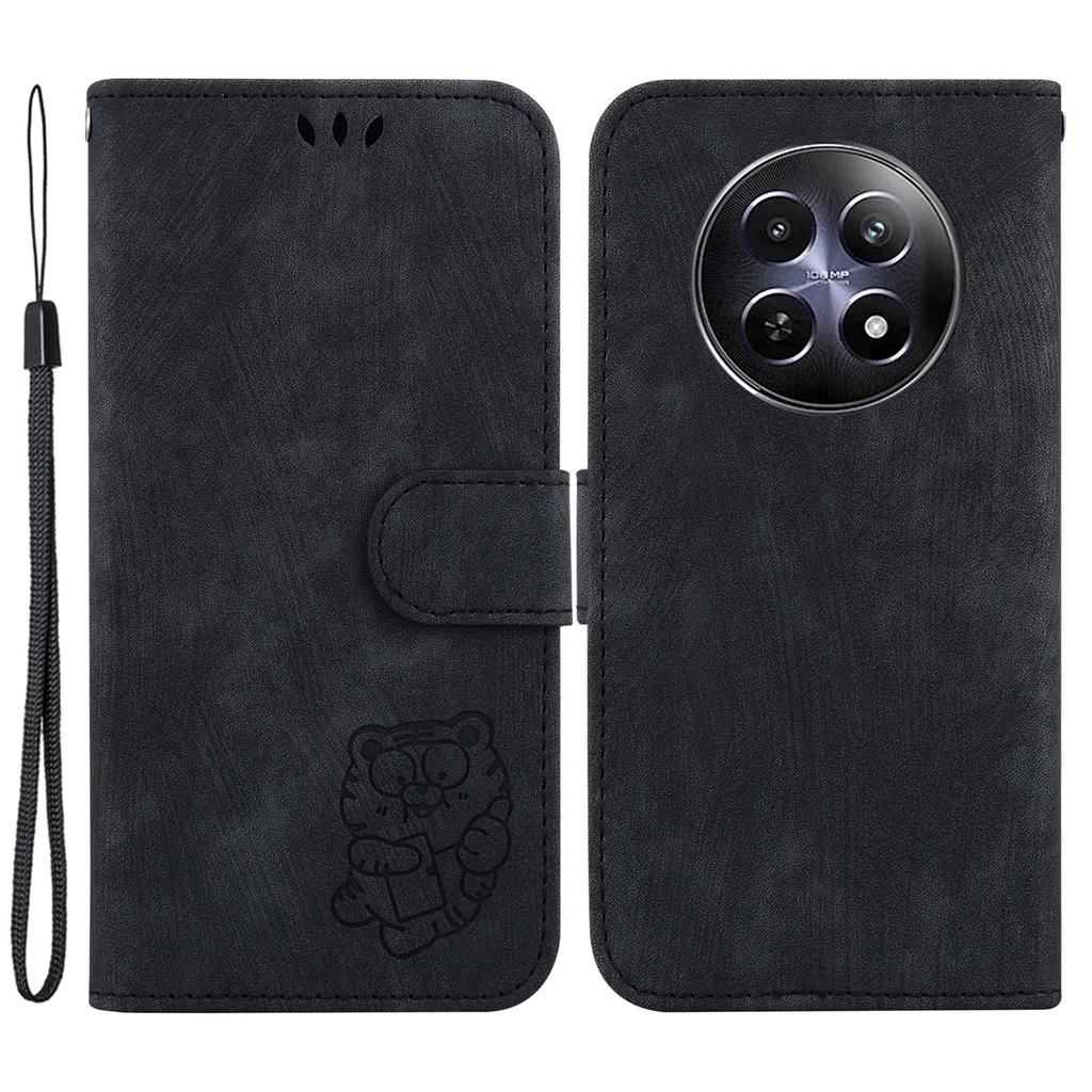 Pro Realme 12 5G/12x 5G Peněženkové pouzdro Roztomilý tygří vzor Kožený kryt se stojánkem na telefon