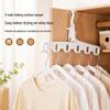Portable Five-Hole Folding Clothes Hanger for Travel, Dormitory, Hotel, and Indoor Drying.