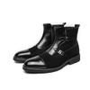 Men's leather boots fashionable large size new Martin boots trendy men's pointed leather shoes retro locomotive boots