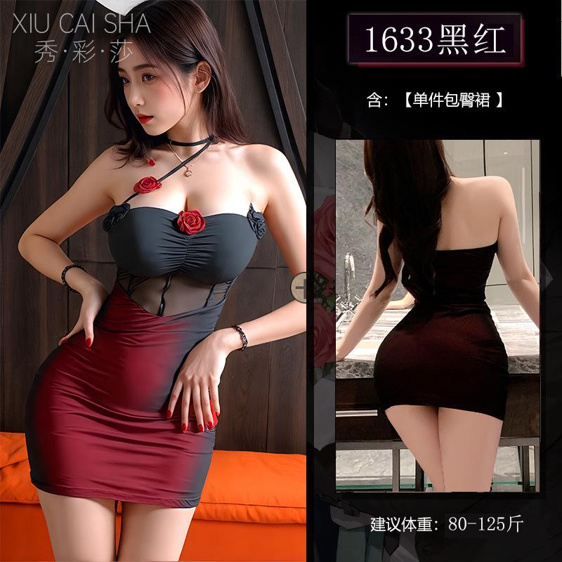 Xiucaisha sexy underwear Internet celebrity pure desire nightdress passion spice girl explosion spicy suspender chest pad perspective hip skirt