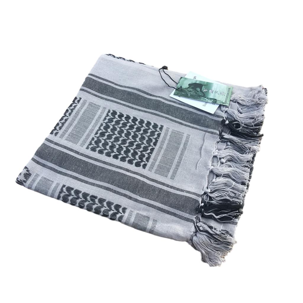 Religious Male Shemagh Scarf Arab Scarf Outdoor Tactically Turban Multi Purpose Head Wrap Cycling Dustproof Kerchief