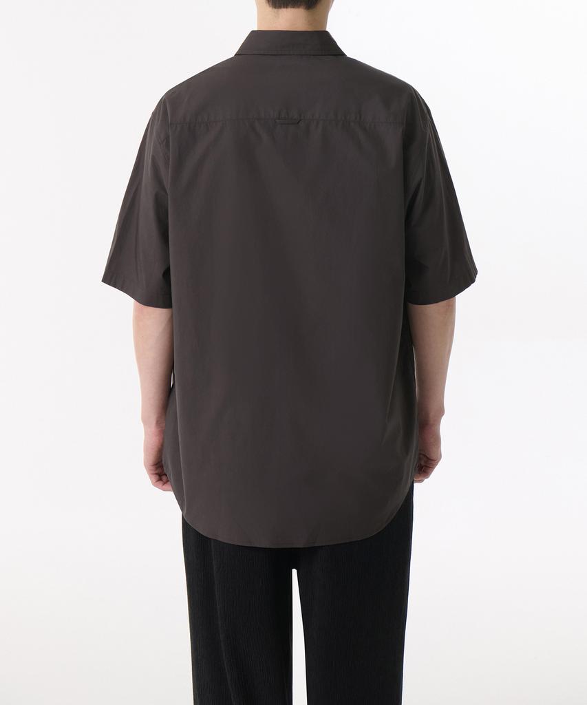 Musinsa Standard Relaxed Soft Poplin Short Sleeve Shirt [Gunmetal]