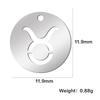 Zodiac Floating Charm for Jewelry Making Stainless Steel Aries Pisces Gemini Aquarius Cancer Twelve Constellation Pendant