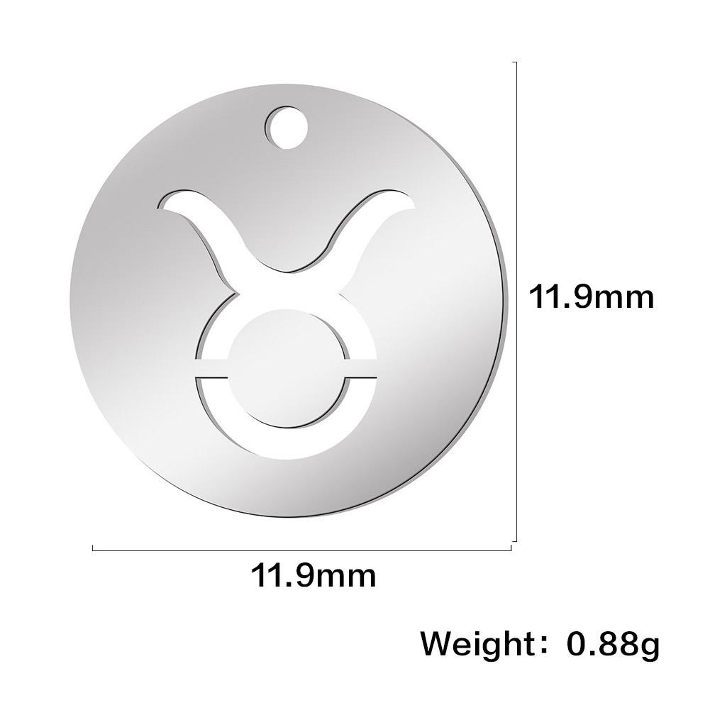 Zodiac Floating Charm for Jewelry Making Stainless Steel Aries Pisces Gemini Aquarius Cancer Twelve Constellation Pendant