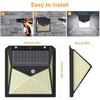 350LED 3200lm Solar Power Sensor Fence Light IP65 Outdoor Pathway Lamp