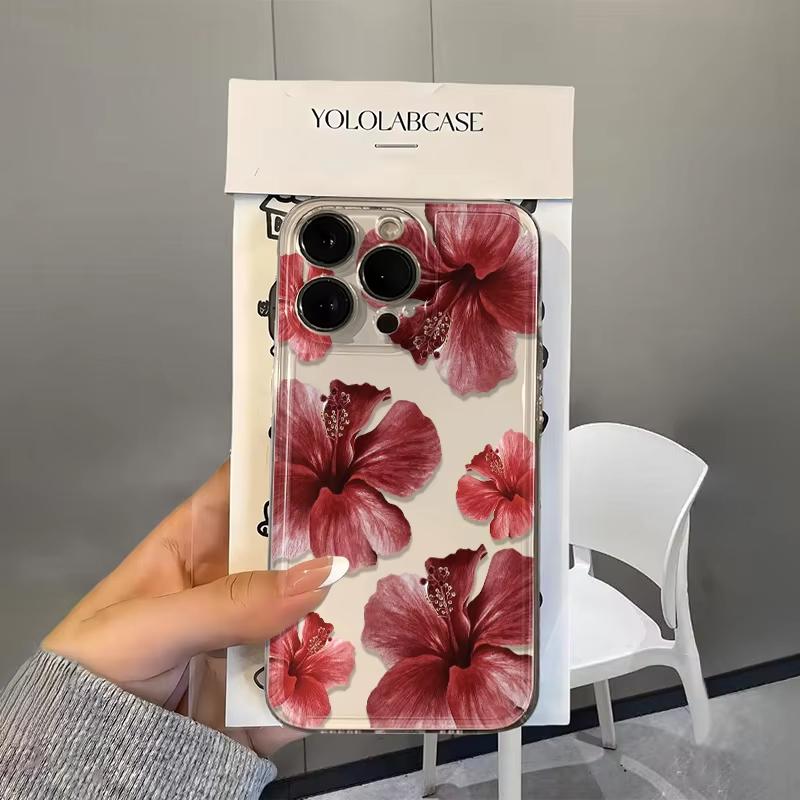 

Red Lily Print Clear Phone Case For Xiaomi Mi 15 T Pro 14T 13T 12T Mi 17 Pro 15 14 13 12 11 Lite 5G Silicone Cover Xiaomi 15T Pro