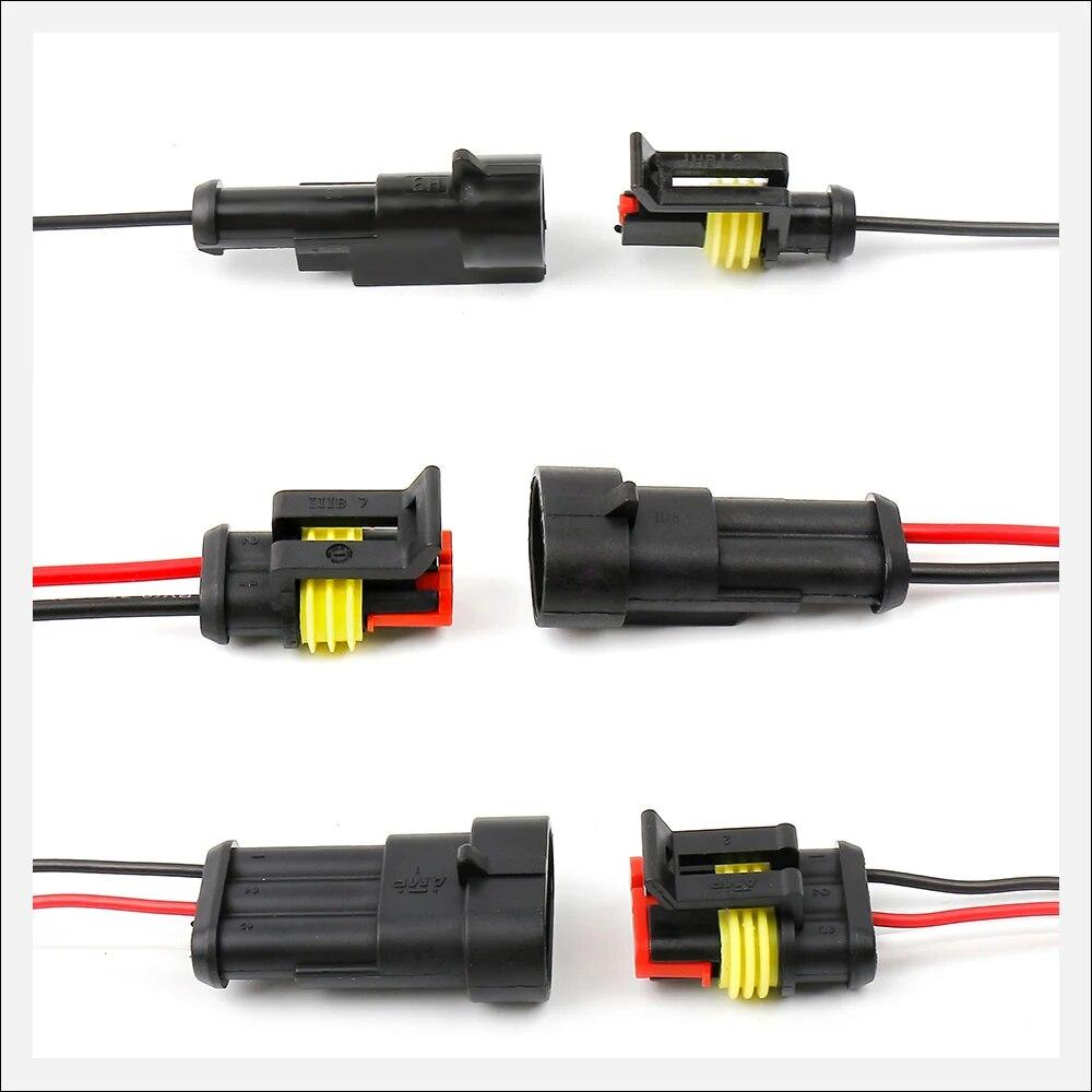1/2/3/4/5/6 Pin Female Male Way Car Sealed Waterproof Electrical Wire Car Connector Car Plug