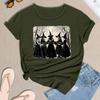 Women's Casual Printed T-Shirt Round Neck Pullover Short Sleeve Top